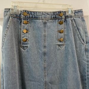 Hd Button Up Sailor Maxi Skirt (light blue)